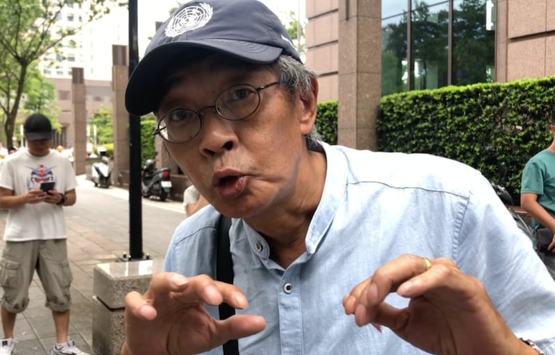 前香港铜锣湾书店老板林荣基接受自由亚洲电台采访,反对港府修订逃犯条例。(记者夏小华摄)