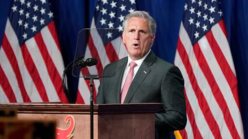 美国联邦众议员麦卡锡(Kevin McCarthy)(美联社)