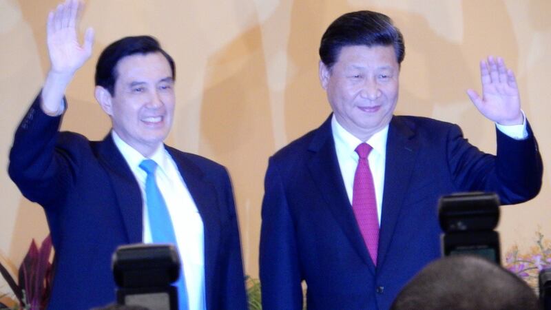 2015年11月7日新加坡“马习会”。(RFA资料照、记者夏小华摄)
